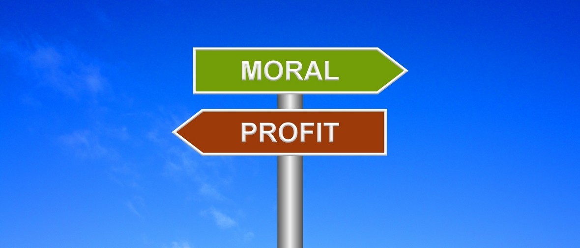 Signpost showing directions - Moral or profit
