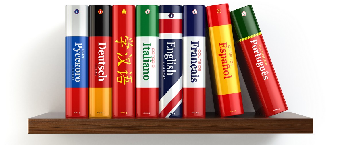 Dictionaries on bookshelf white isolated backgound. 3d
